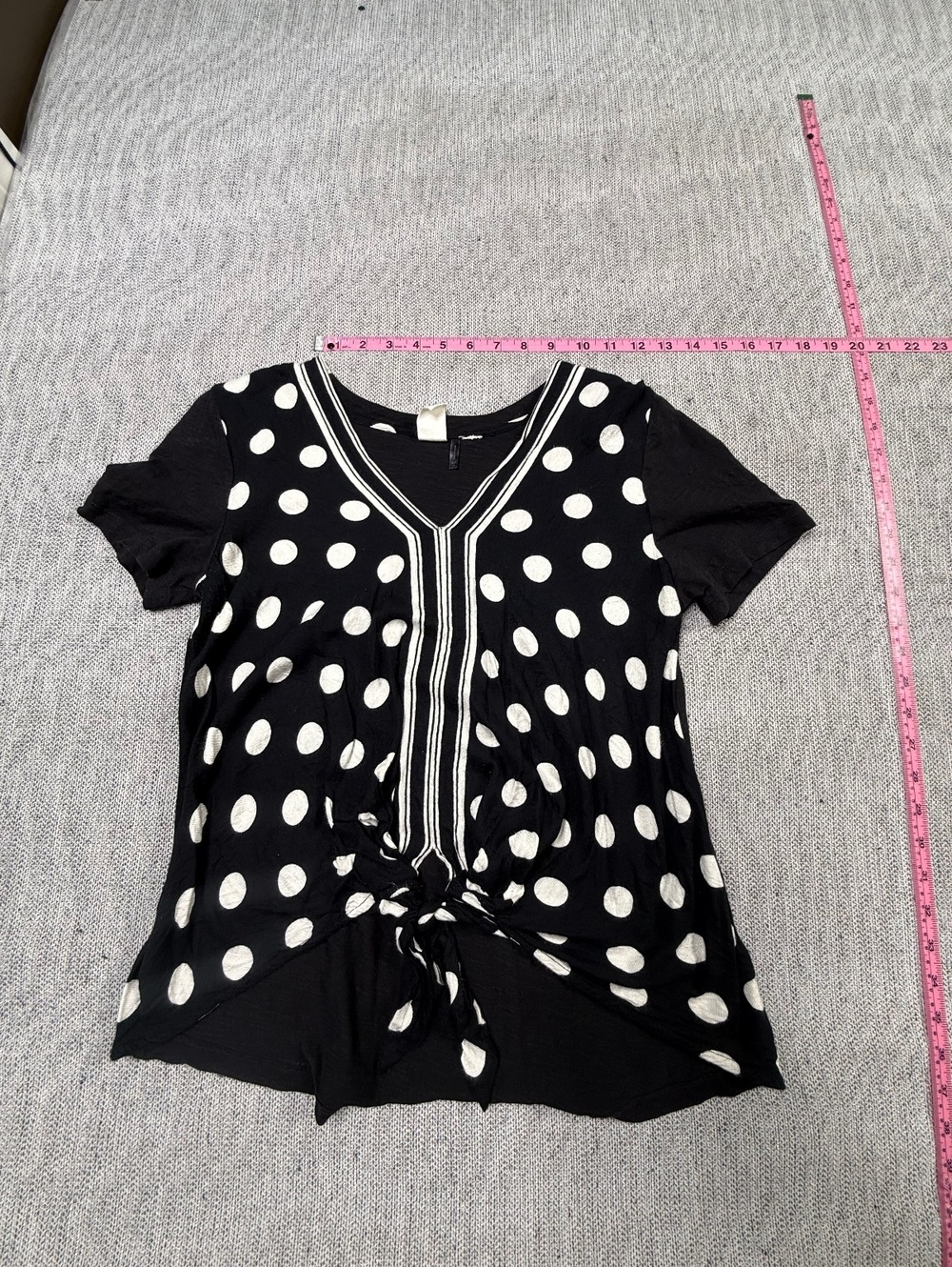 Anthropologie Akemi + Kin Black & White Polka Dot Tie-Top XS